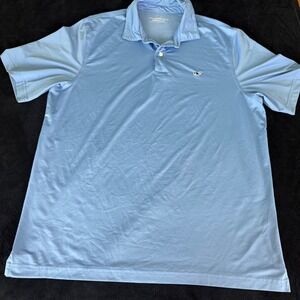 Vineyard Vines Performance Polo Shirt Mens Large Blue Short Sleeve GolfWhaleLogo